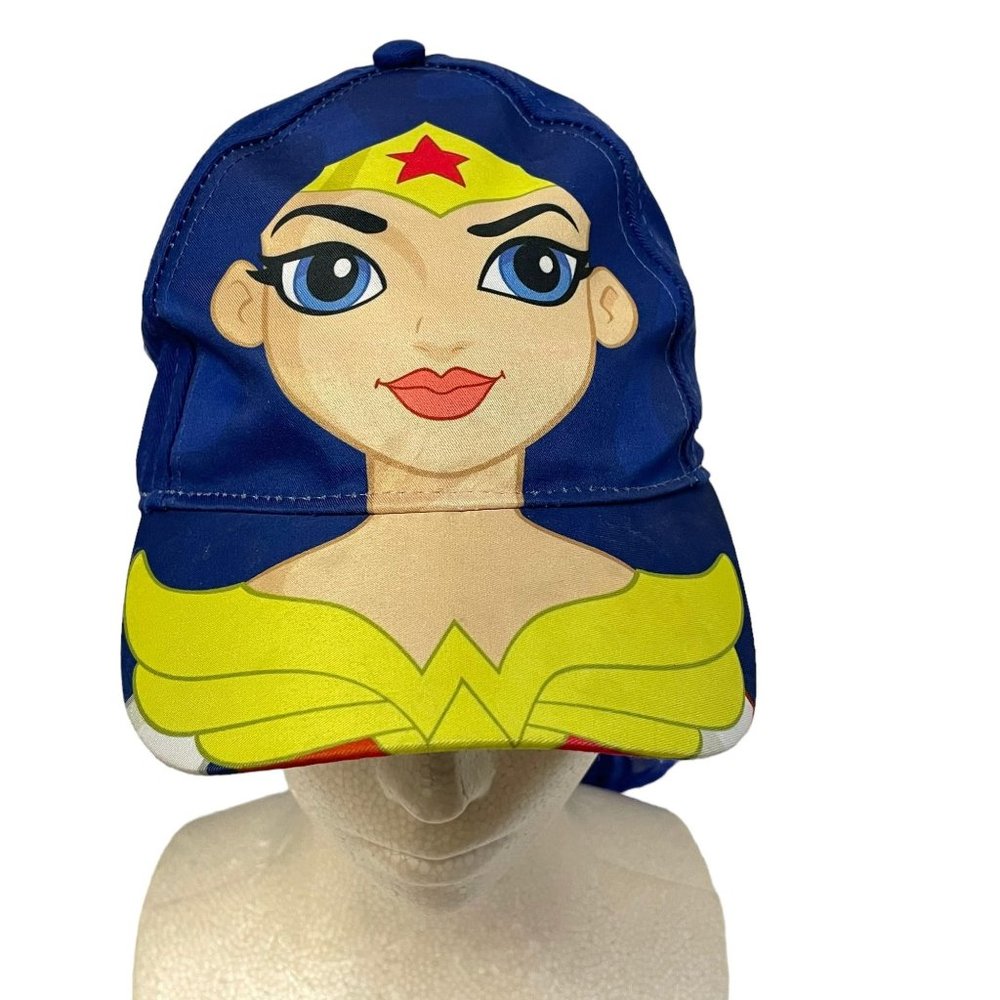 DC Super‎ Hero Girls Wonder Woman Ponytail Hat Blue Yellow